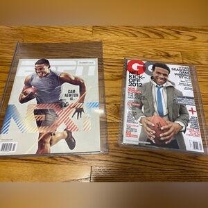 ESPN & GQ Magazines w Cam Newton on cover excellent Condition in Hard Cases..lot